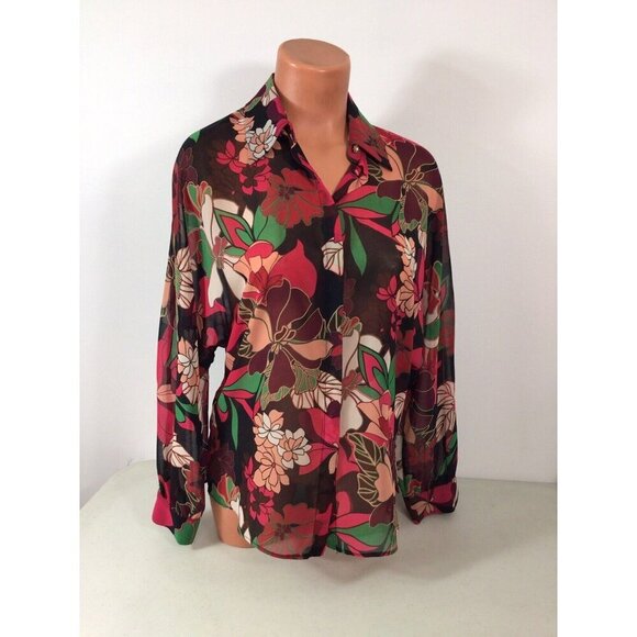 Zara Floral Blouse Womens Small New $49 - Picture 7 of 8